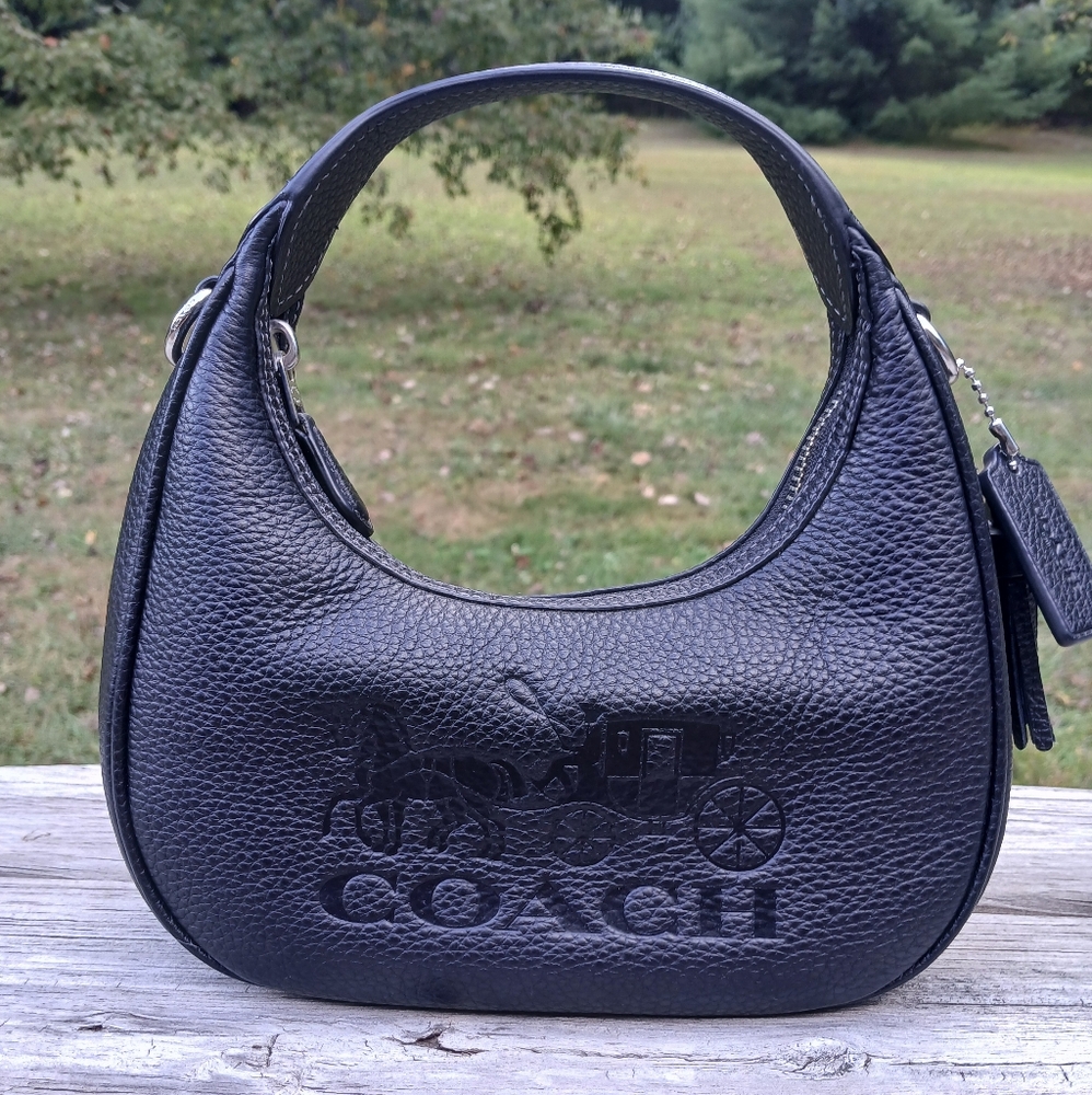 Coach Black Horse And Carriage Mini Camen Crossbody Bag